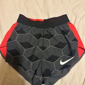 Nike Black and Red Athletic Shorts